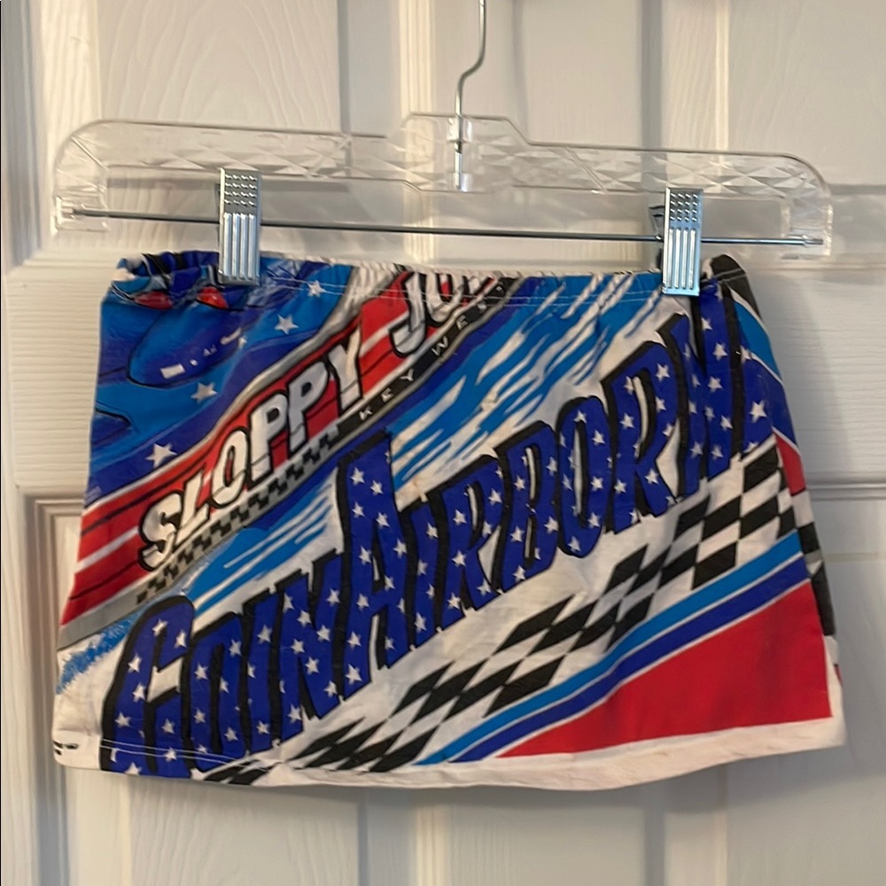 Colorful Graphic Strapless Top
